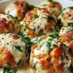 Chicken Ricotta Meatballs with Spinach Alfredo Sauce - Easy Recipe 115 Chicken Ricotta Meatballs with Spinach Alfredo Sauce - Easy Recipe