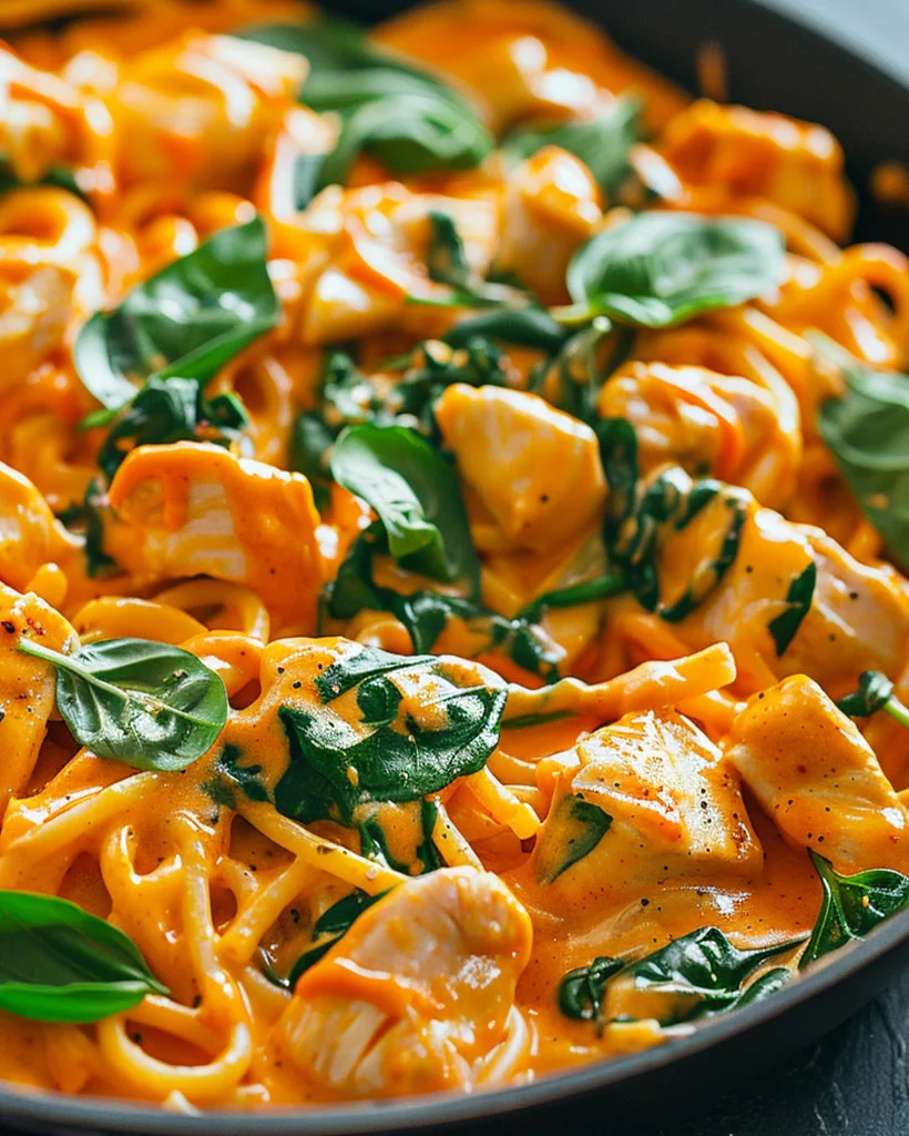 7 Creamy Chicken Pasta Recipes – Easy Dinner Ideas 6 Buffalo Chicken Spinach Alfredo – Best Dinner Ideas