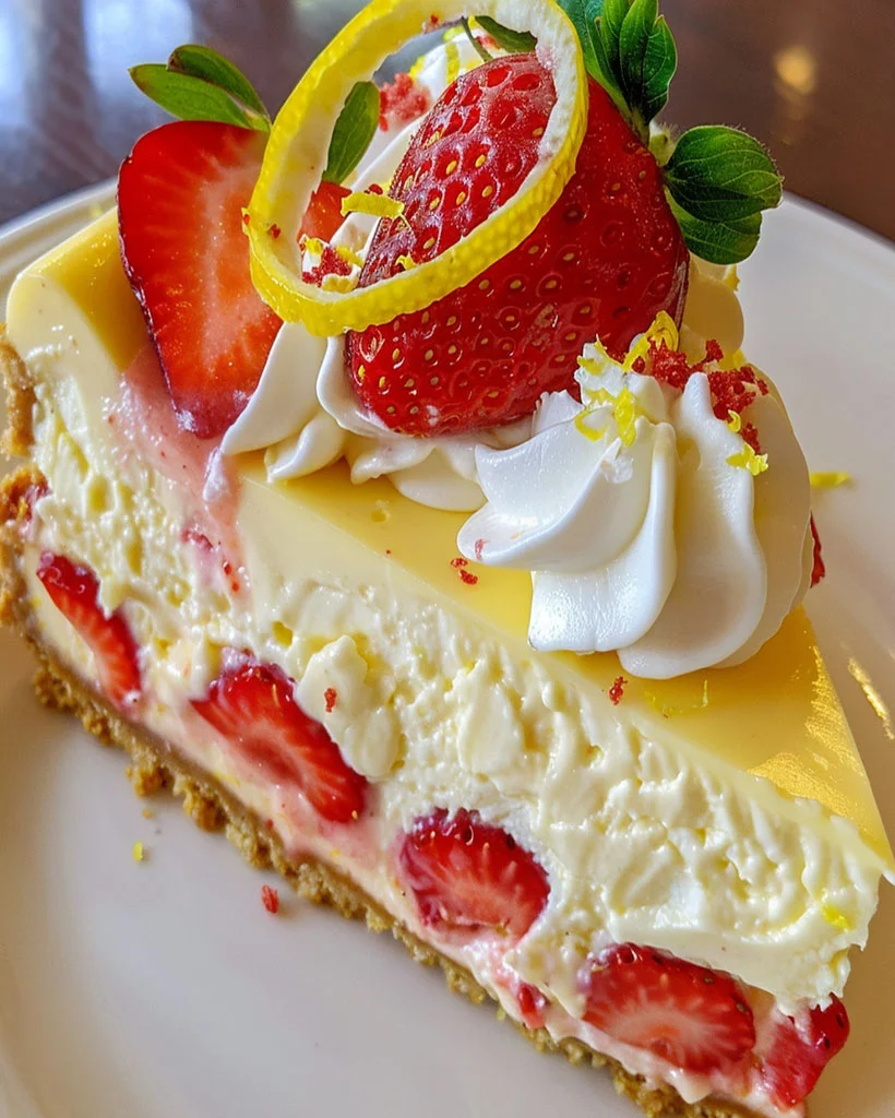 Heavenly Lemon Strawberry Cheesecake Recipe – Easy Dessert 102 Heavenly Lemon Strawberry Cheesecake Recipe – Easy Dessert
