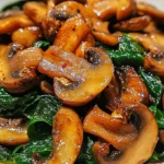 Sautéed Mushrooms with Spinach - Low-Calorie Dinner Idea 44 Sautéed Mushrooms with Spinach - Low-Calorie Dinner Idea