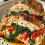 Roasted Red Pepper Stuffed Chicken – Healthy Dinner Idea 79 Roasted Red Pepper Stuffed Chicken – Healthy Dinner Idea
