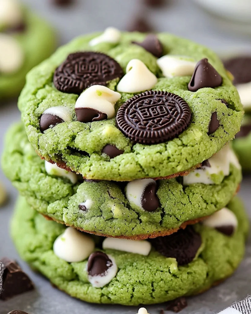 Easy Green Chocolate Chip Cookies Recipe