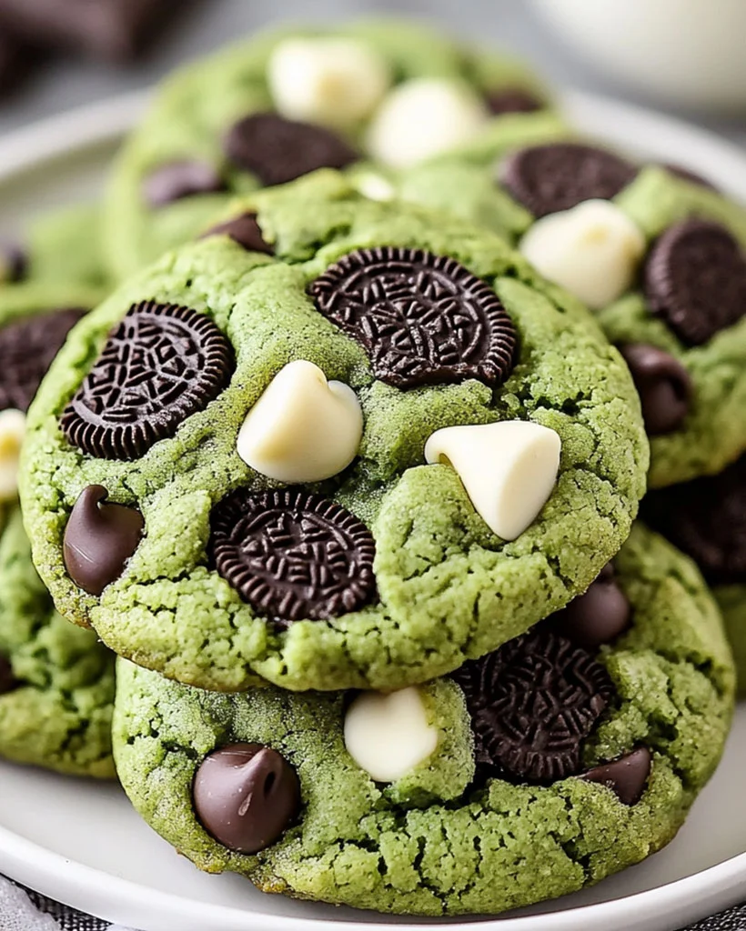 Easy Green Chocolate Chip Cookies Recipe