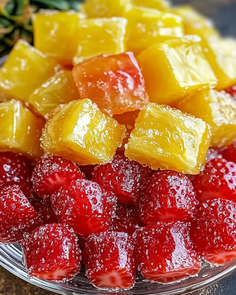 Homemade Strawberries and Pineapple Candy – Healthy Snack