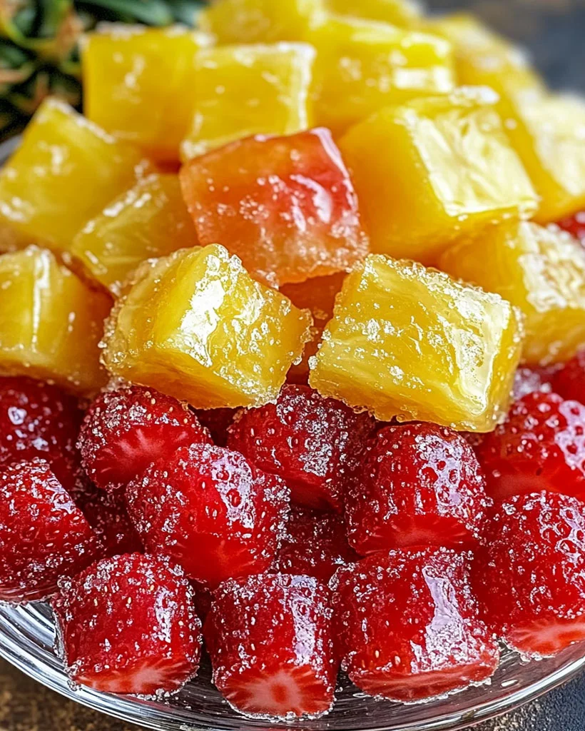Homemade Strawberries and Pineapple Candy – Healthy Snack