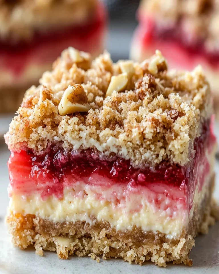 Rhubarb Cream Cheese Bars Recipe | Easy Spring Dessert