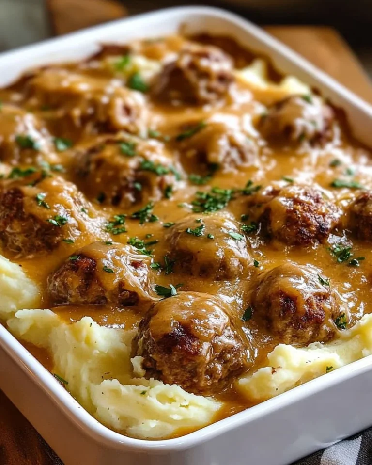 Swedish Meatballs with Mashed Potatoes | Creamy Dinner Idea